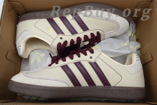 Adidas Samba OG Wonder White Maroon IG1987 - 图片 12
