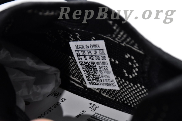 Top Version adidas Yeezy Boost 350 V2 Core Black White BY1604 - 图片 6
