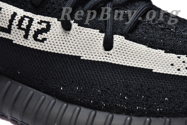 Top Version adidas Yeezy Boost 350 V2 Core Black White BY1604 - 图片 12