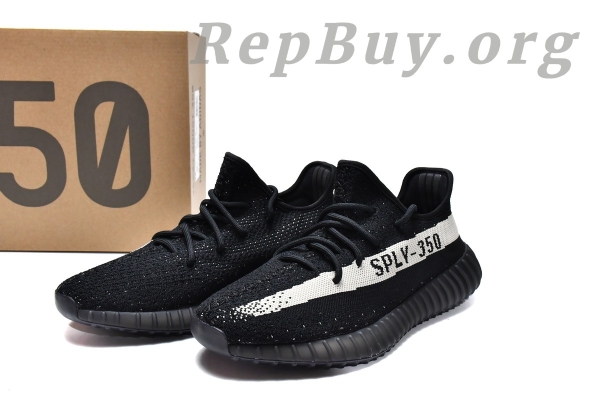 Top Version adidas Yeezy Boost 350 V2 Core Black White BY1604 - 图片 19