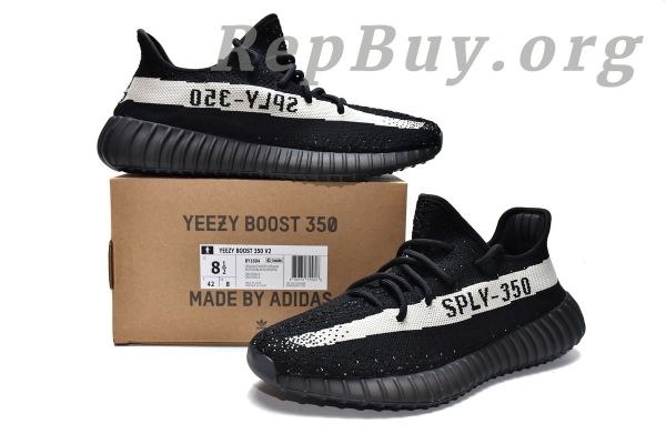 Top Version adidas Yeezy Boost 350 V2 Core Black White BY1604 - 图片 20