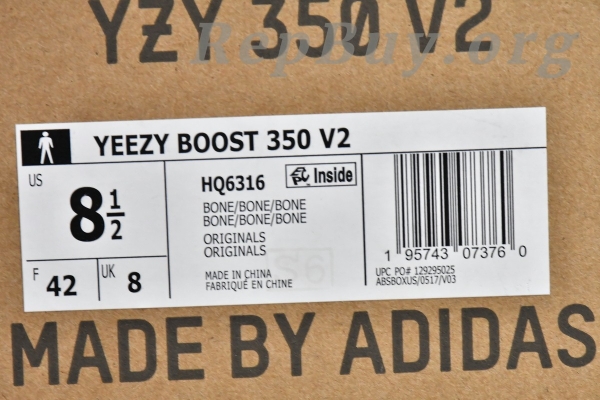 Top Version adidas Yeezy Boost 350 V2 Bone HQ6316 - 图片 23