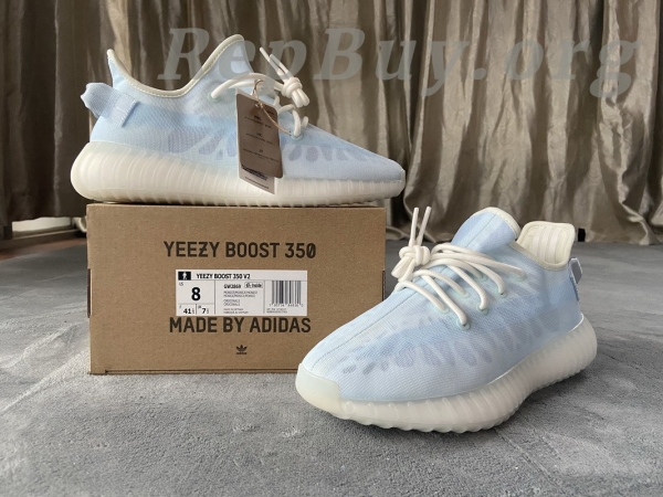 Top Version adidas Yeezy Boost 350 V2 Mono Ice GW2869 - 图片 14