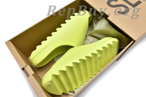 Top Version adidas Yeezy Slide Glow Green GX6138 - 图片 14