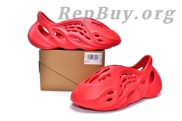 Top Version adidas Yeezy Foam Runner Vermillion GW3355 - 图片 17