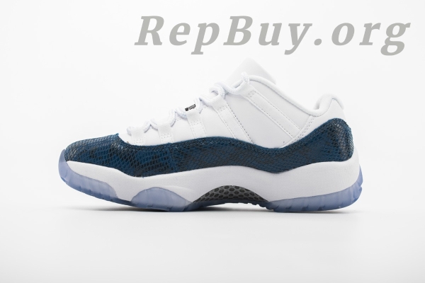 Top Version Air Jordan 11 Retro Low Snake Navy (2019) CD6846-102 - 图片 2