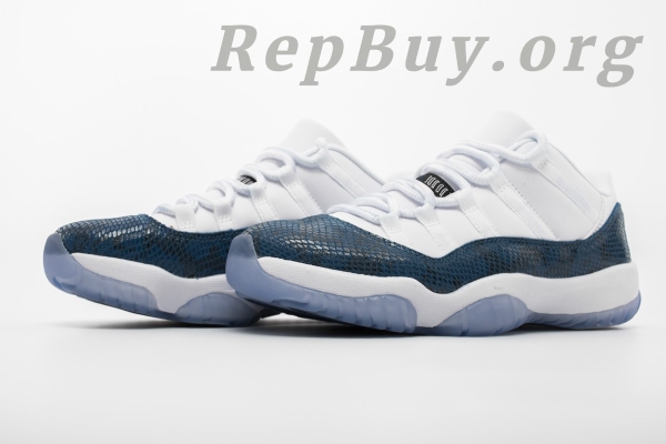 Top Version Air Jordan 11 Retro Low Snake Navy (2019) CD6846-102 - 图片 4
