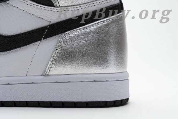 Top Version Air Jordan 1 Retro High Silver Toe (W) CD0461-001 - 图片 10