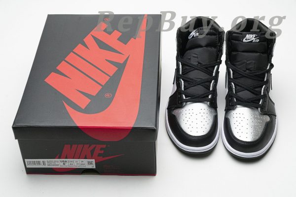 Top Version Air Jordan 1 Retro High Silver Toe (W) CD0461-001 - 图片 20