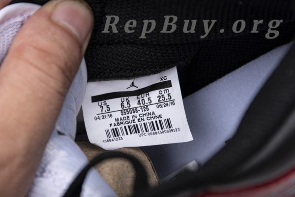 Top Version Air Jordan 1 Retro Black Toe (2016) 555088-125 - 图片 18