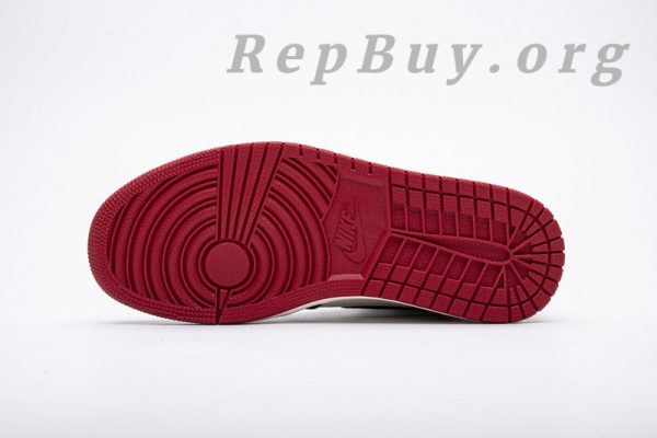 Top Version Air Jordan 1 Retro High Bred Toe 555088-610 - 图片 7