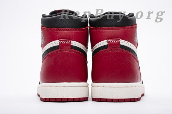 Top Version Air Jordan 1 Retro High Bred Toe 555088-610 - 图片 6