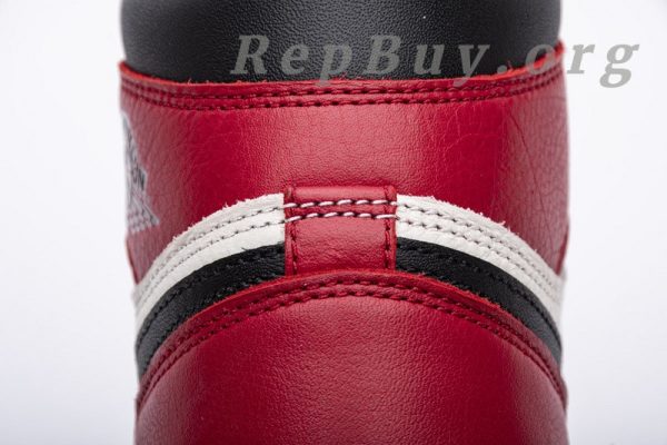 Top Version Air Jordan 1 Retro High Bred Toe 555088-610 - 图片 11