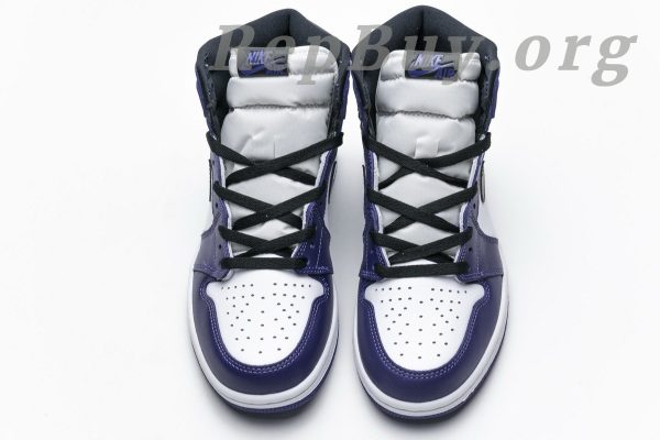 Top Version Air Jordan 1 Retro High Court Purple White 555088-500 - 图片 4