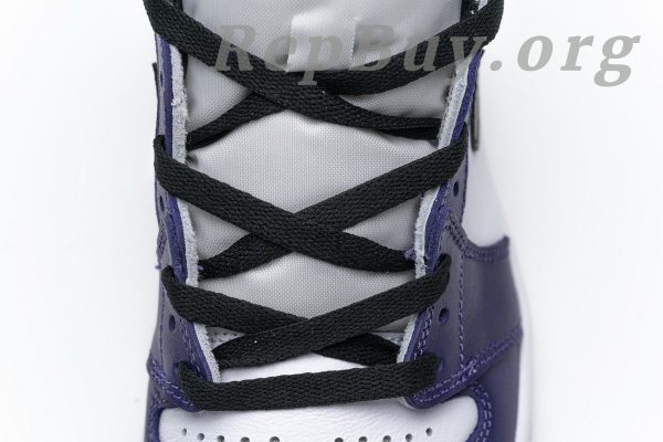 Top Version Air Jordan 1 Retro High Court Purple White 555088-500 - 图片 10