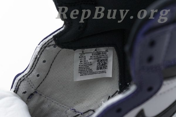 Top Version Air Jordan 1 Retro High Court Purple White 555088-500 - 图片 18