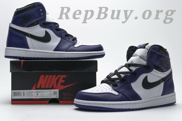 Top Version Air Jordan 1 Retro High Court Purple White 555088-500 - 图片 26