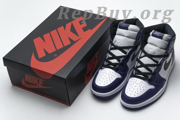 Top Version Air Jordan 1 Retro High Court Purple White 555088-500 - 图片 25