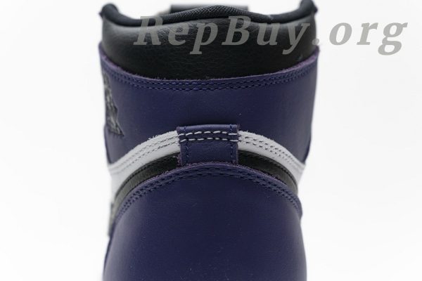 Top Version Air Jordan 1 Retro High Court Purple White 555088-500 - Image 6