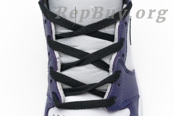 Top Version Air Jordan 1 Retro High Court Purple White 555088-500 - Image 4