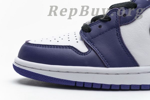 Top Version Air Jordan 1 Retro High Court Purple White 555088-500 - Image 7