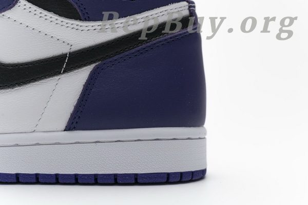 Top Version Air Jordan 1 Retro High Court Purple White 555088-500 - Image 9