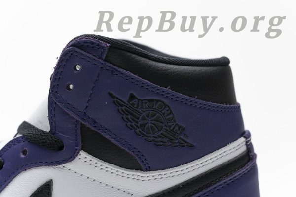 Top Version Air Jordan 1 Retro High Court Purple White 555088-500 - Image 10