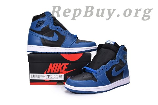 Top Version Air Jordan 1 Retro High OG Dark Marina Blue 555088-404 - 图片 19