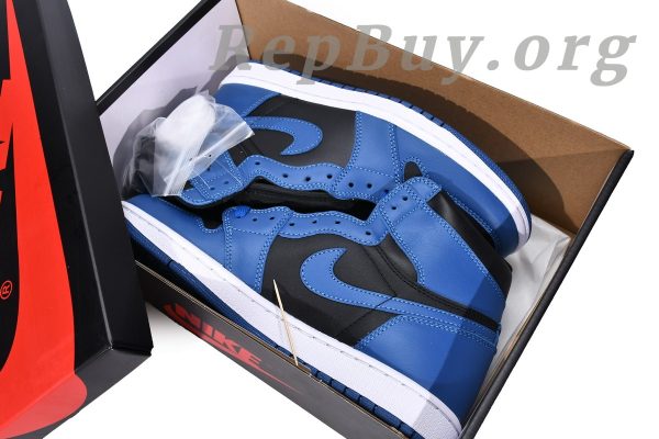 Top Version Air Jordan 1 Retro High OG Dark Marina Blue 555088-404 - 图片 17