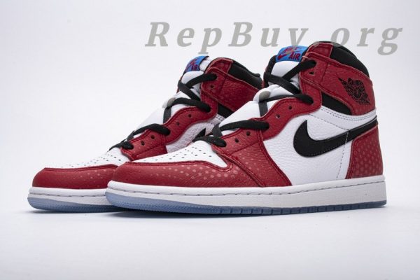 Top Version Air Jordan 1 Retro High Spider-Man Origin Story 555088-602 - 图片 4