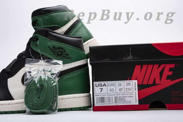 Top Version Air Jordan 1 Retro High Pine Green 555088-302 - 图片 19