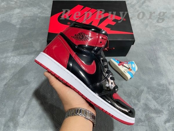 Top Version Air Jordan 1 Retro High OGPatent Bred 555088-063 - 图片 2