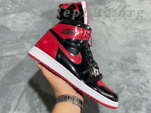 Top Version Air Jordan 1 Retro High OGPatent Bred 555088-063 - 图片 9