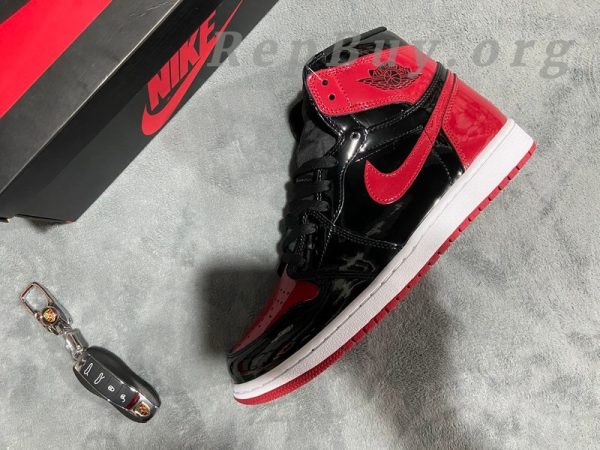 Top Version Air Jordan 1 Retro High OGPatent Bred 555088-063 - 图片 10