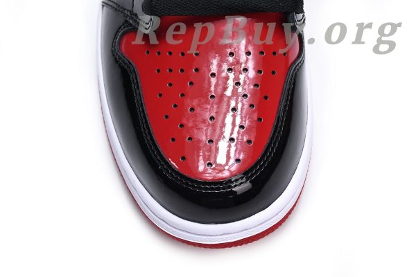 Top Version Air Jordan 1 Retro High OGPatent Bred 555088-063 - 图片 22