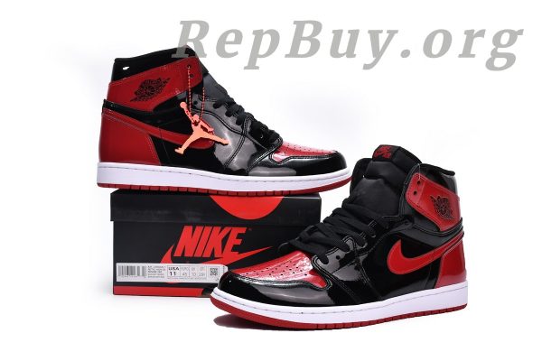 Top Version Air Jordan 1 Retro High OGPatent Bred 555088-063 - 图片 26