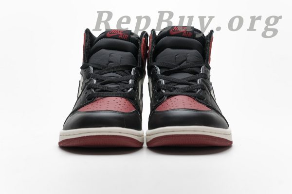 Top Version Air Jordan 1 Retro High Bred Toe 555088-610 - 图片 5