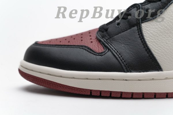 Top Version Air Jordan 1 Retro High Bred Toe 555088-610 - 图片 11