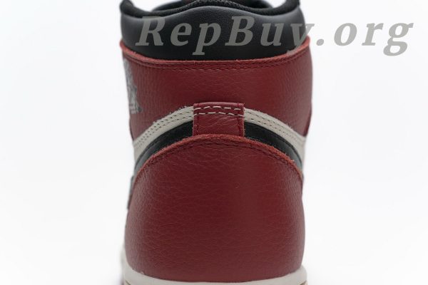Top Version Air Jordan 1 Retro High Bred Toe 555088-610 - 图片 7