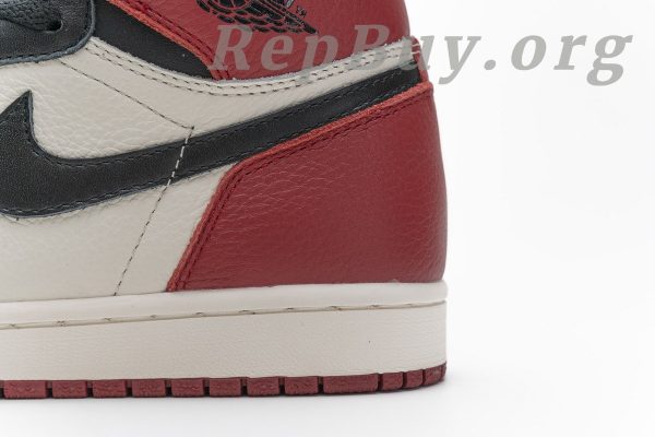 Top Version Air Jordan 1 Retro High Bred Toe 555088-610 - 图片 9