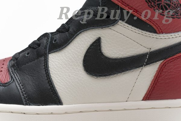 Top Version Air Jordan 1 Retro High Bred Toe 555088-610 - 图片 10