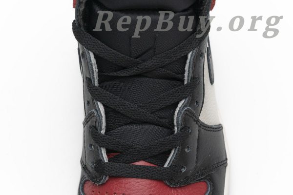 Top Version Air Jordan 1 Retro High Bred Toe 555088-610 - 图片 14