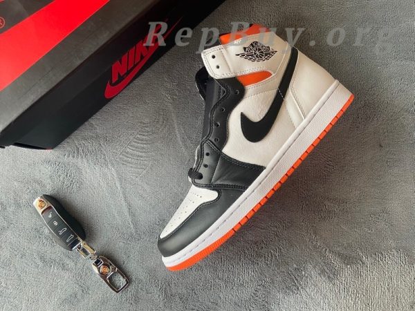 Top Version Air Jordan 1 Retro High Electro Orange 555088-180 - Image 6