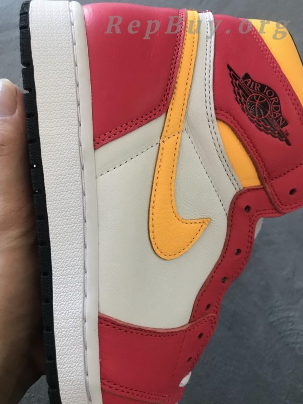 Top Version Air Jordan 1 High OG Light Fusion Red 555088-603 - 图片 4