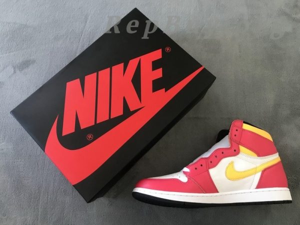 Top Version Air Jordan 1 High OG Light Fusion Red 555088-603 - 图片 10