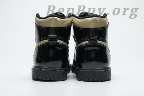 Top Version Air Jordan 1 Retro High Black Metallic Gold (2020) 555088-032 - Image 3