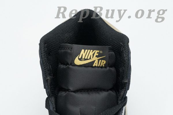 Top Version Air Jordan 1 Retro High Black Metallic Gold (2020) 555088-032 - Image 12