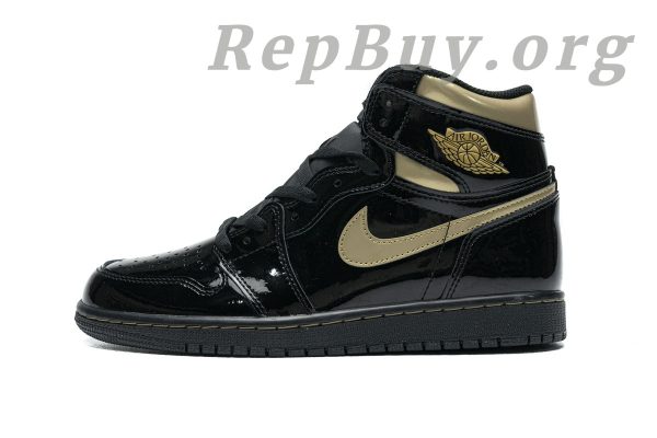 Top Version Air Jordan 1 Retro High Black Metallic Gold (2020) 555088-032 - Image 17