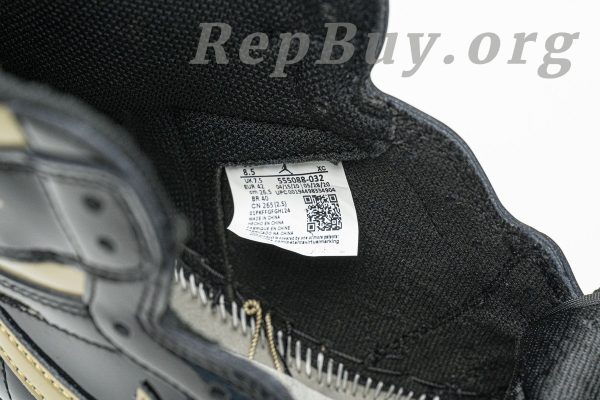 Top Version Air Jordan 1 Retro High Black Metallic Gold (2020) 555088-032 - Image 19