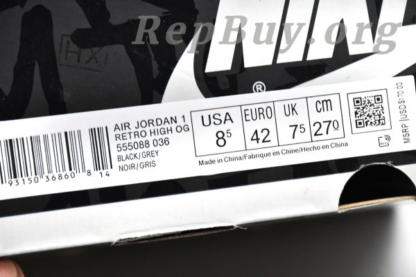 Top Version Air Jordan 1 High OG Rebellionaire 555088-036 - 图片 15